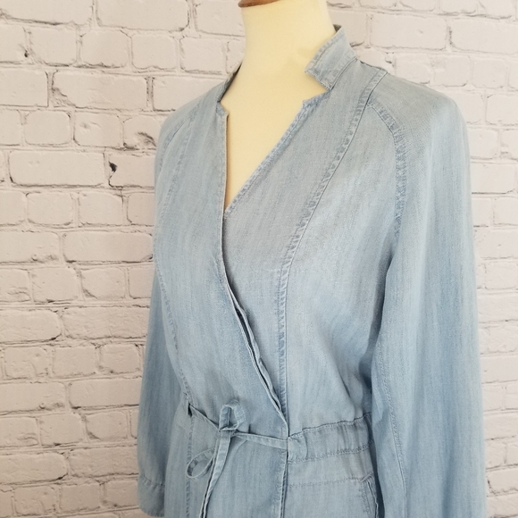 Lou and Grey Denim Chambray Dress, Size S - Picture 5 of 14
